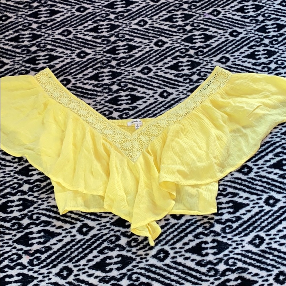 Yellow crop top used once.